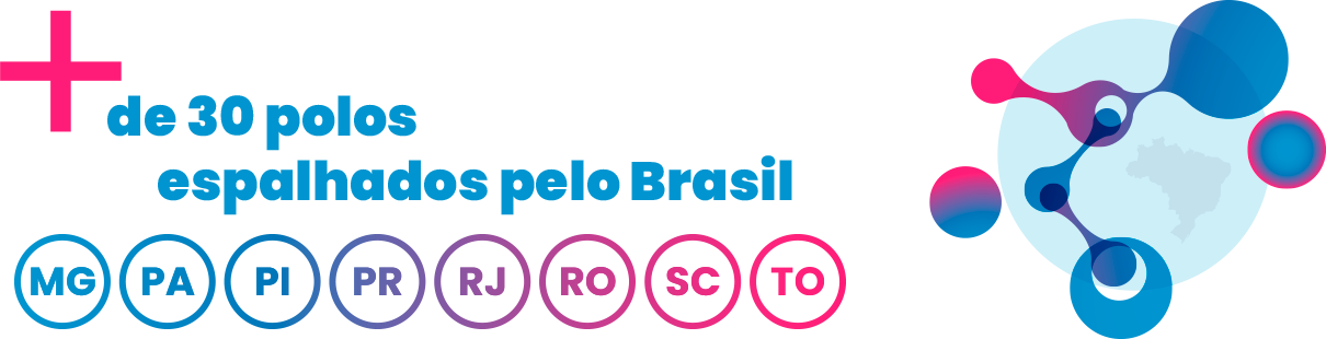 + de 30 polos  espalhados pelo Brasil - MG, PA, PI, PR, RJ, RO, SC e TO